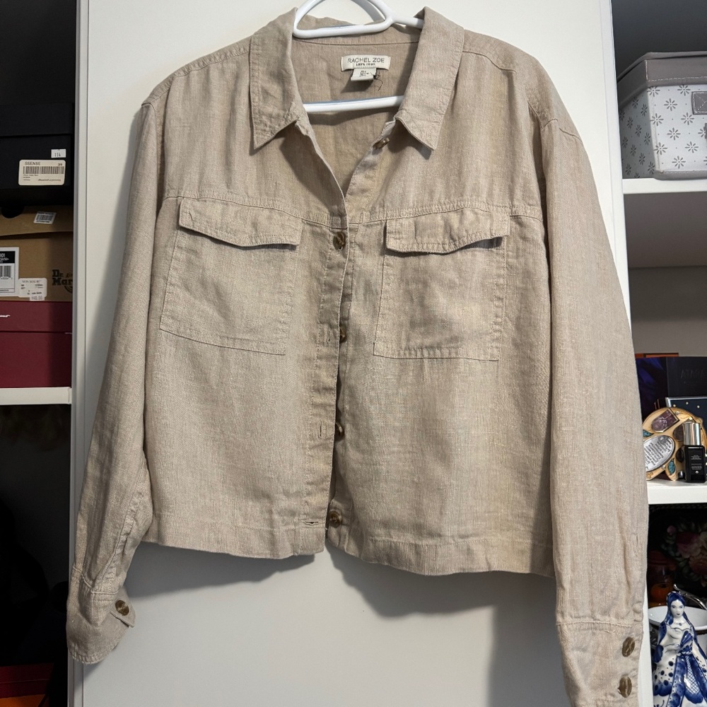 Rachel Zoe, Size L, 100% Linen